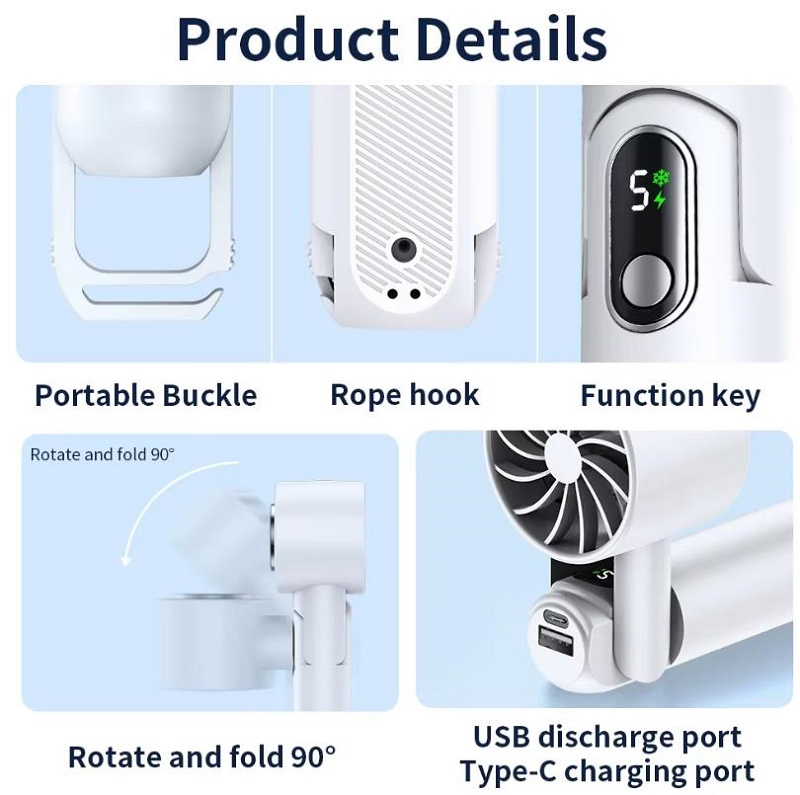 China Goods Refrigeration Portable Handheld Cooling Fan