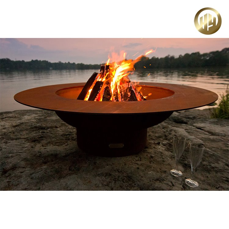 Corten Steel Rusty Welding Assembly Camping Metal Heater Fire Pit