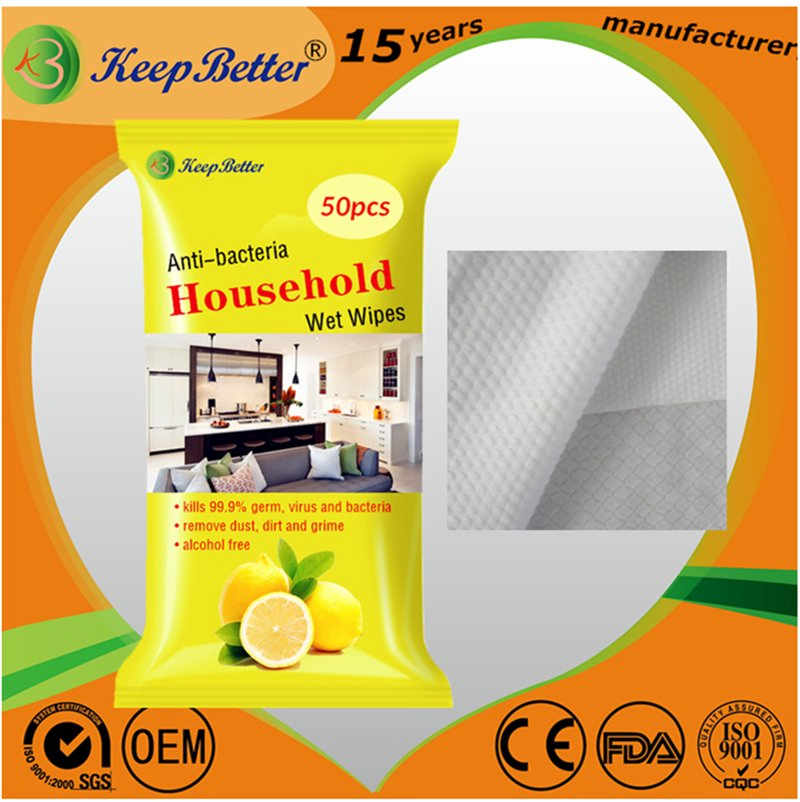 Custom Multi-Purpose Disinfecting Antibacterial Household Cleaning Wet Wipes -The Stronger Easier Way to Clean Grease, Dirt, Dust, Grime.