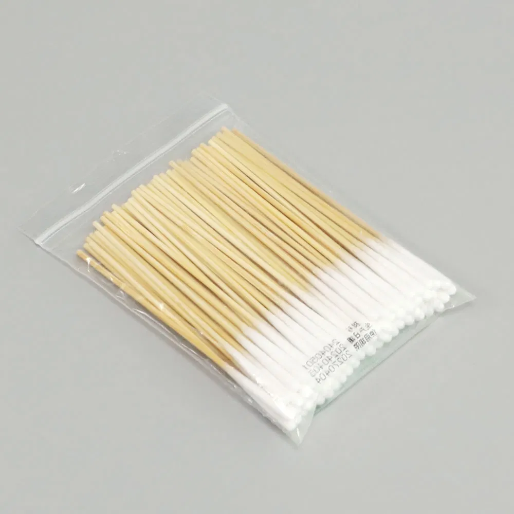 300PCS Hot Sale Q Tips Cotton Buds with Wooden Bamboo Stick Round Head Makeup Tools Cotton Swabs