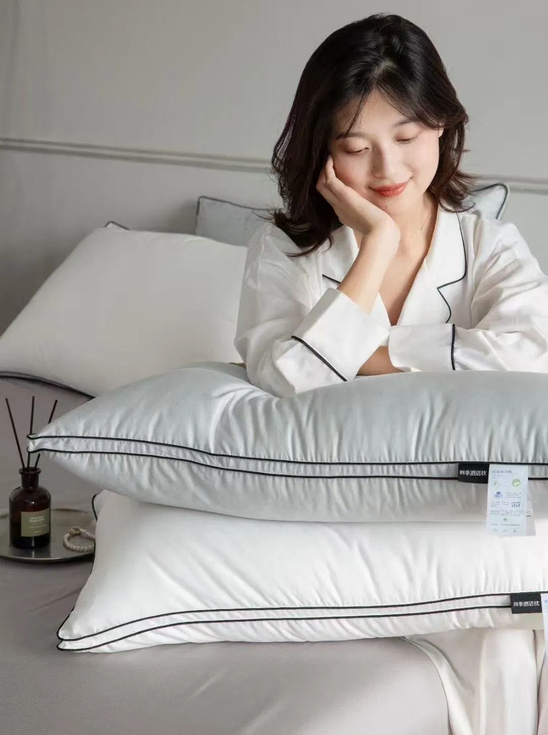 Hotel Quality Down Alternative Queen Size Massage Bed Pillows for Sleeping