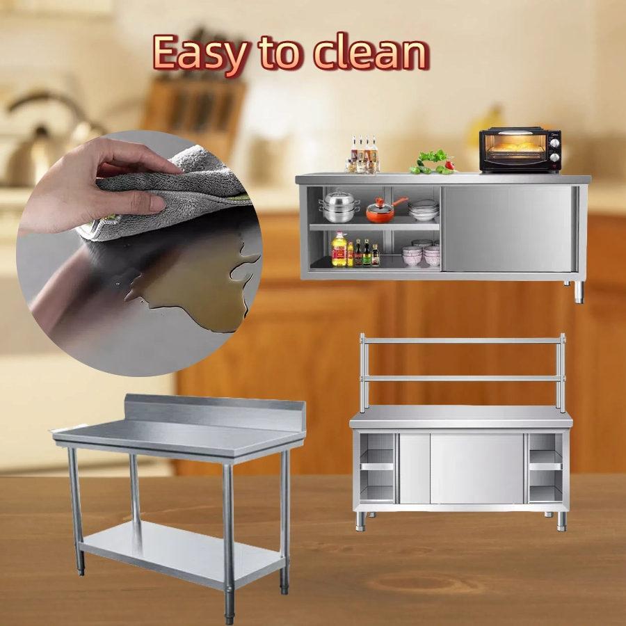 Hygienic Design Stainless Steel Cupboard Ensuring Safe Refrigeration Worktable Use