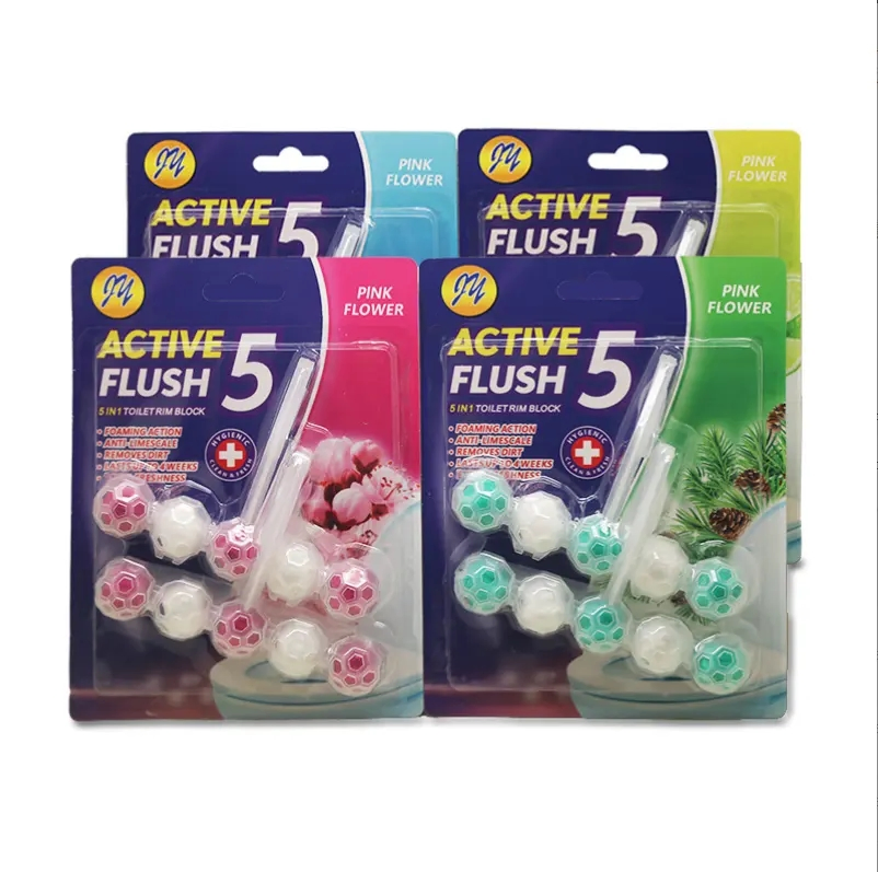 Best-Selling New Colorful 5 Ball Hanging Flush Toilet Scented Rim Cleaner