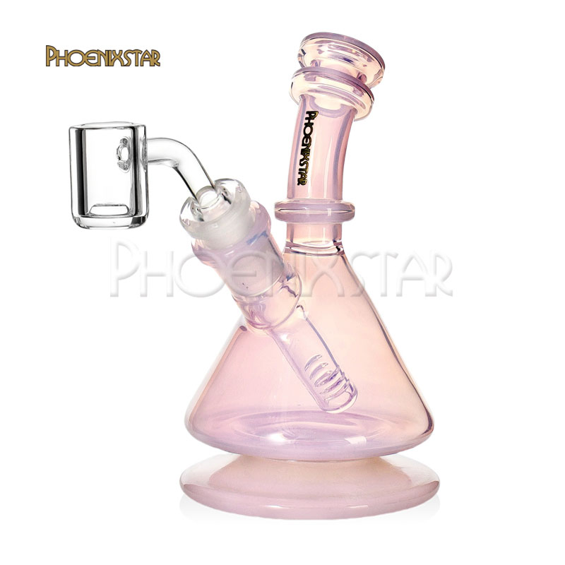Phoenix Star 6.3 Inches Mixed Colors with Quartz Banger Glass Smoking Water Pipe Wholesale