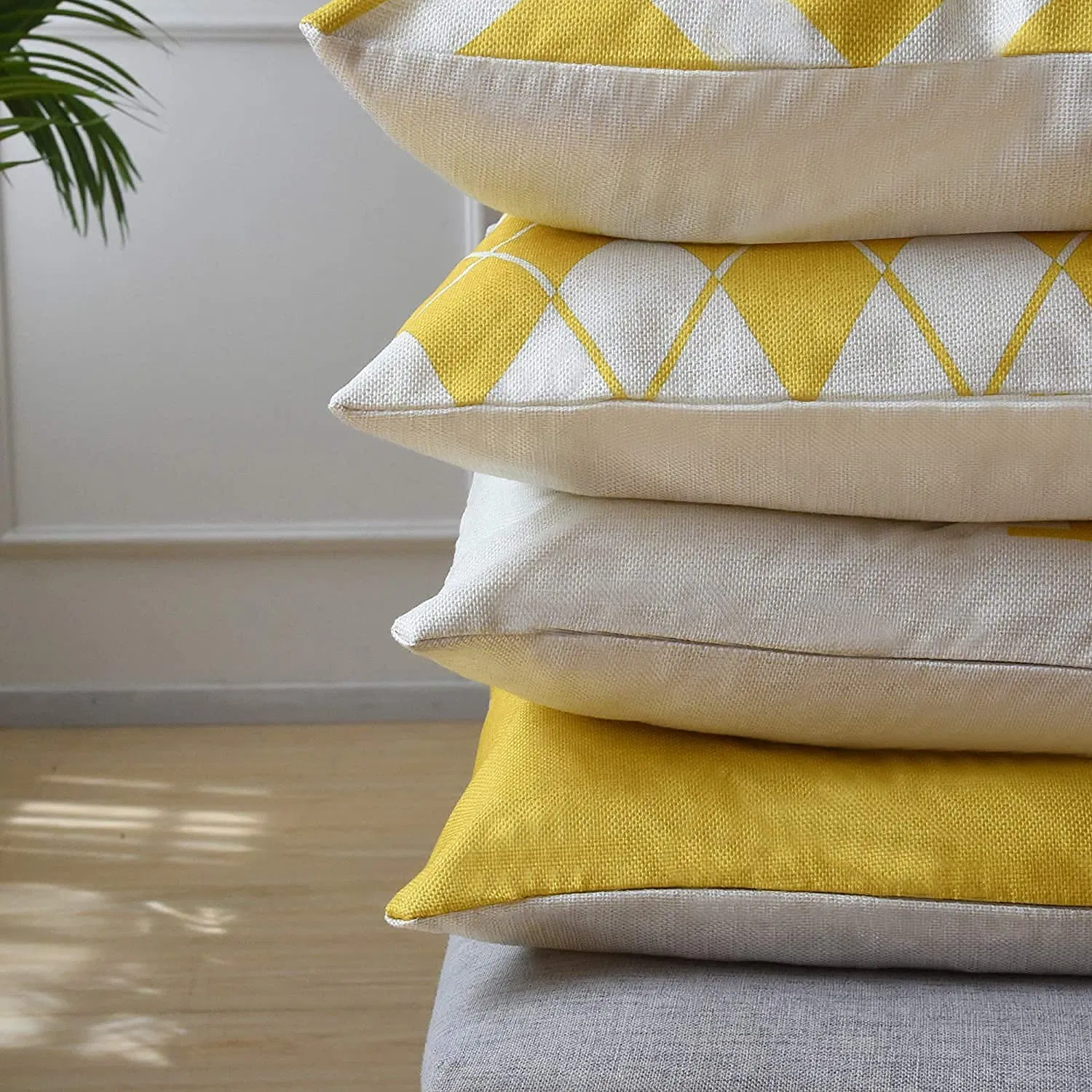 Geometric Abstract Triangle Strip Modern Pillow Cushion Cover