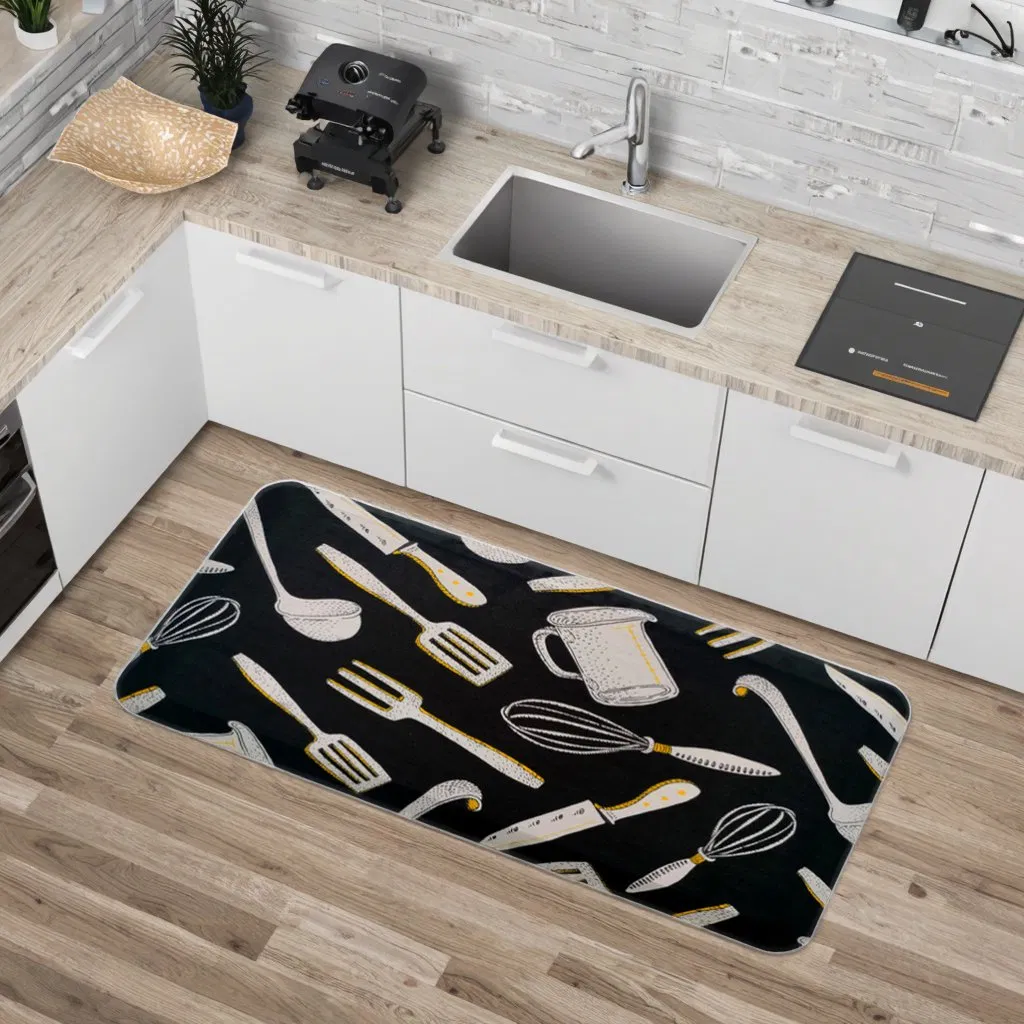 Premium Stylish Soft Durable Waterproof Non-Slip PVC Anti-Stress Kitchen Rugs for Comfort and Style