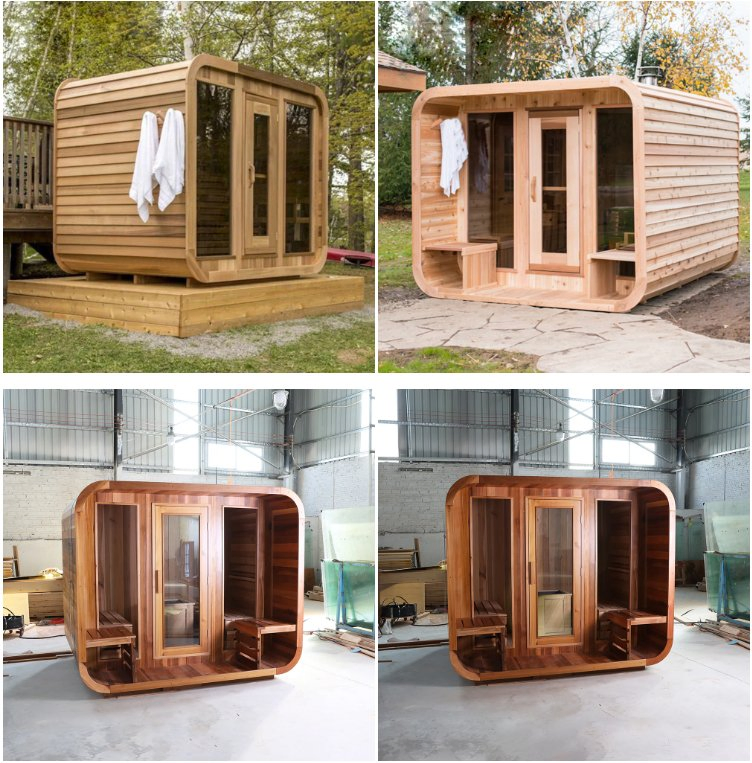 Канадская кедровая сауна для улицы с паром