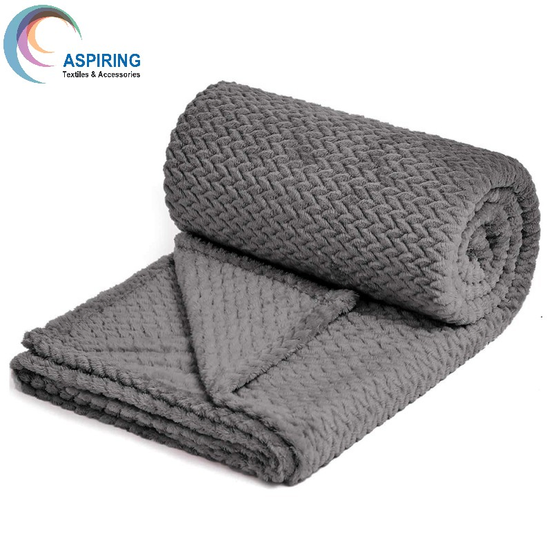 Soft Thick Warm 100% Polyester Solid Flannel Fleece Custom Colors Blanket