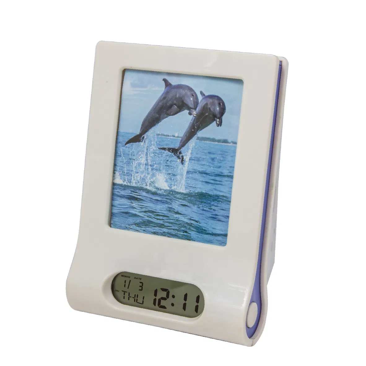 Elegant Digital Clock with Customizable Photo Frame Display
