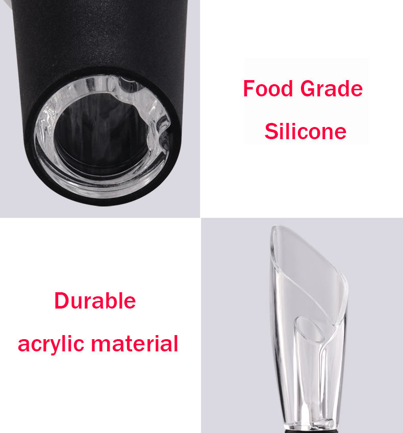 Manufacturer Premium 2 in 1 Red Acrylic Wine Aerator Pourer Decanter Spout