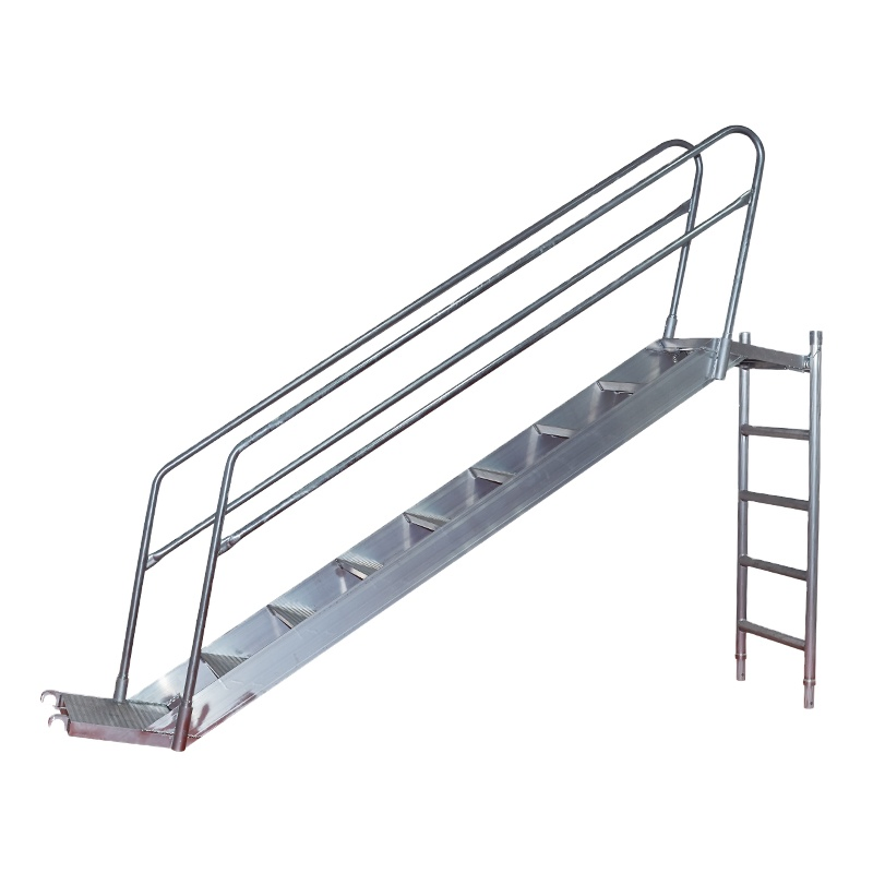 Premium Aluminum Mobile Scaffold with Safety Railing for Warehouse Use