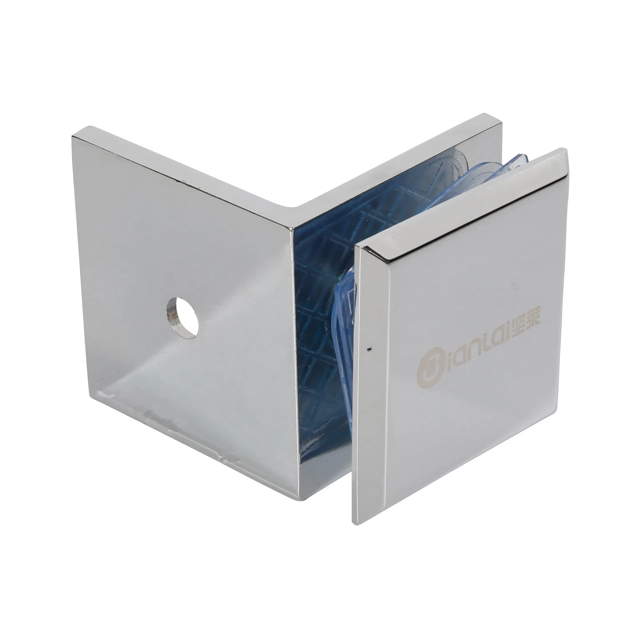 Zinc Alloy Glass Door 90 Degree Single Side Glass Clips