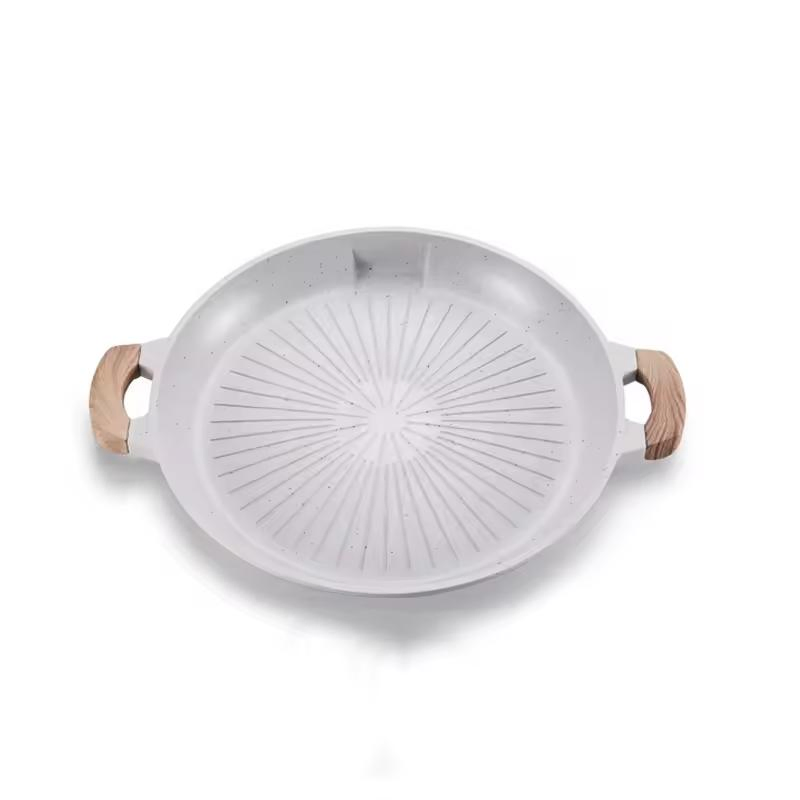 Good Quality Portable Indoor Round BBQ Grill Pan Outdoor Camping Baking Pan Non-Stick Fry Pan