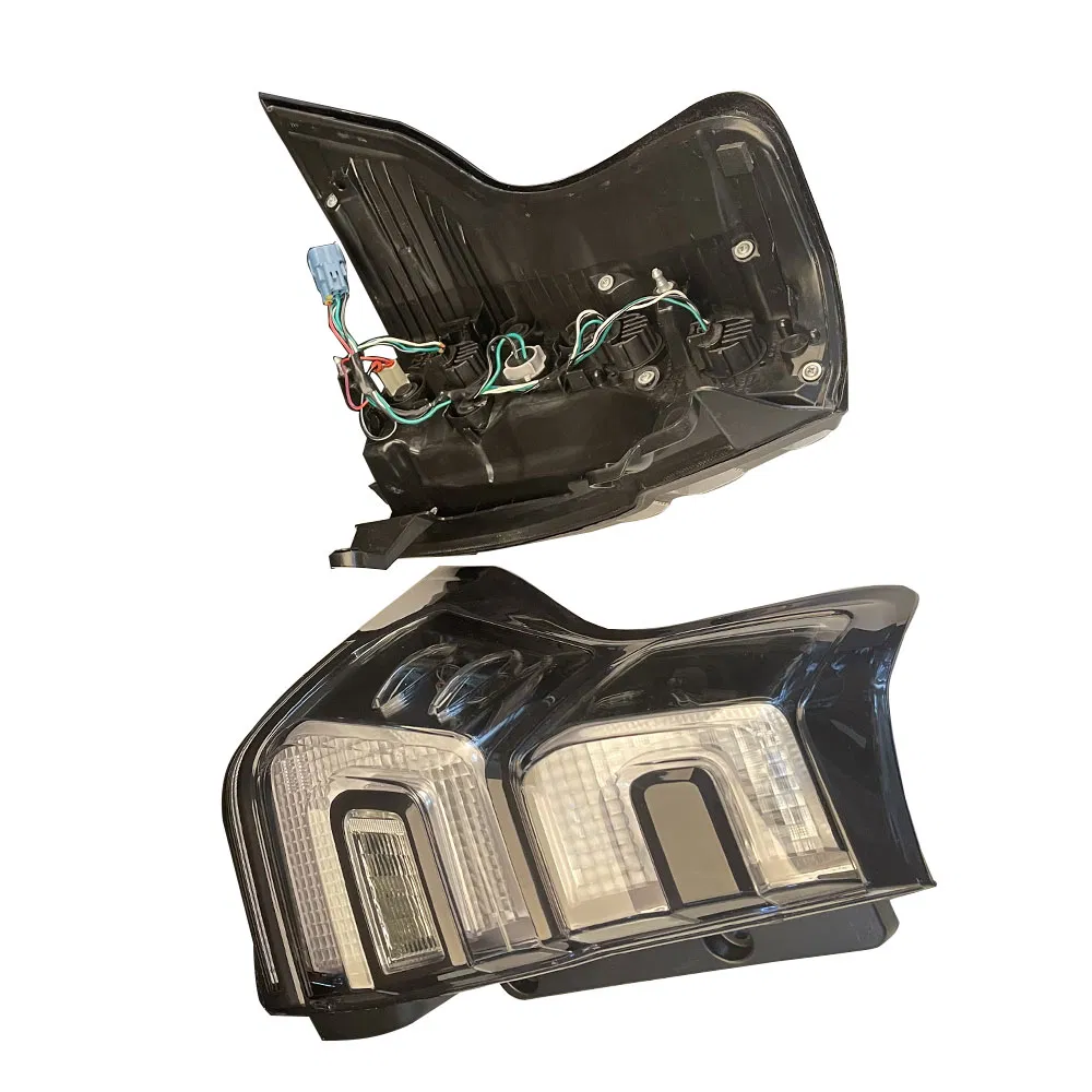 Светодиодные задние фонари Toyota Prado FJ150 с динамическими поворотниками и дымчатым эффектом