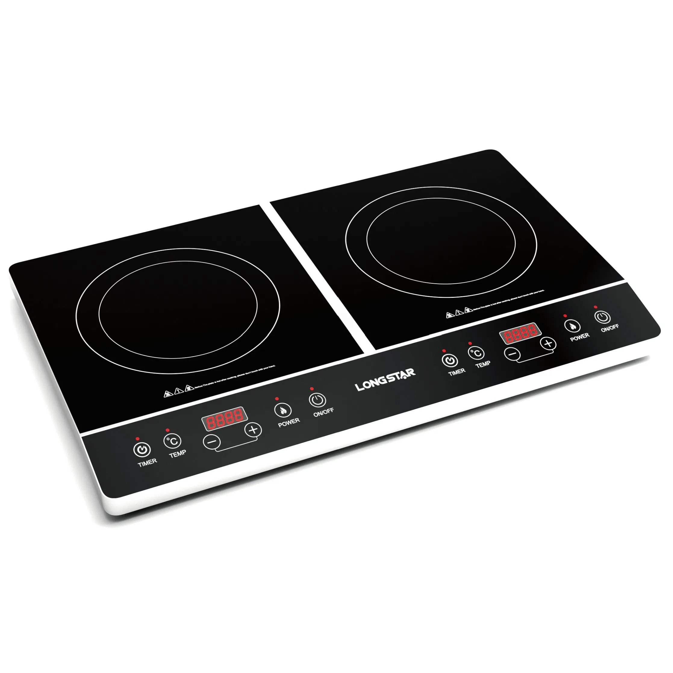 Kc Approval Touch Screen Metal Housing Double Burner Personal Induction Cooker 3kw