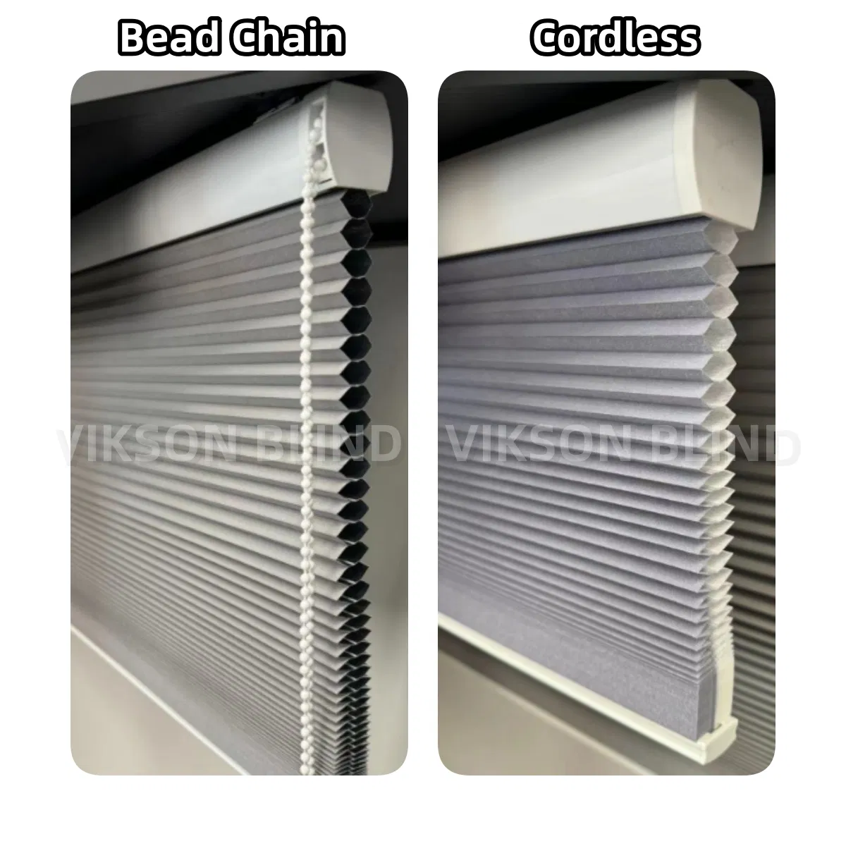 Vikson Factory Price Window Pleated Waterproof Blackout Fabric Honeycomb Cellular Honeycomb Blind
