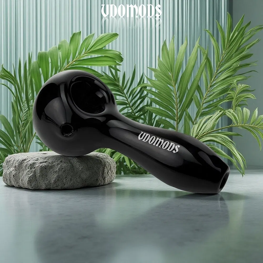 Glass Burn Pipe Smoking Handle Pipes Curved 14cm Length Smoking Hand Pipes Water Herb