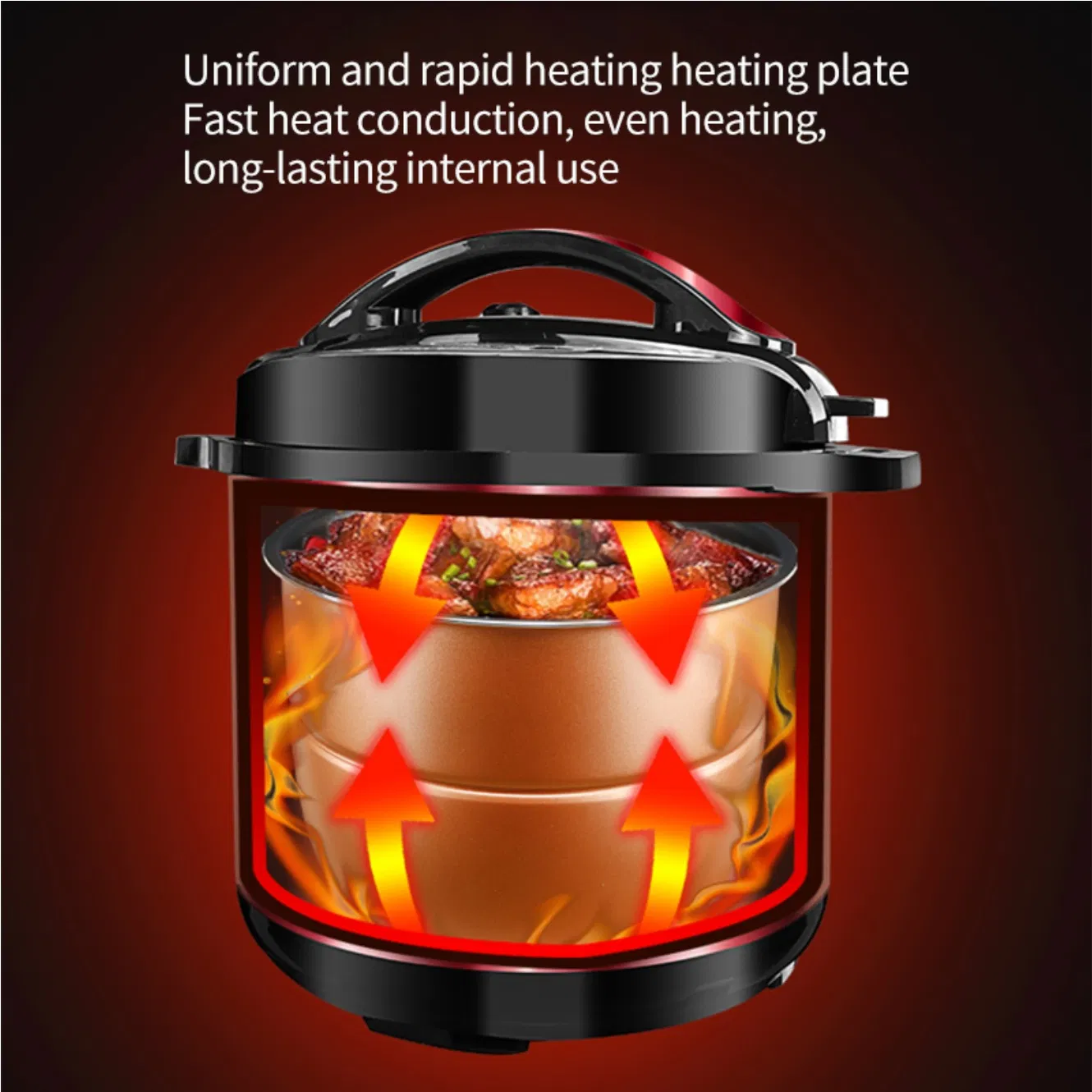 Large Inventory One-Touch Operation Spill-Proof Pressure Cooker for Quick Dinner
