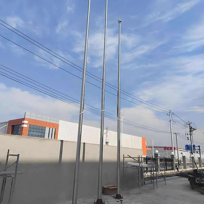 30m Flag Pole Automatic Flag Raising and Lowering Pole 304 Stainless Steel Custom Flagpole