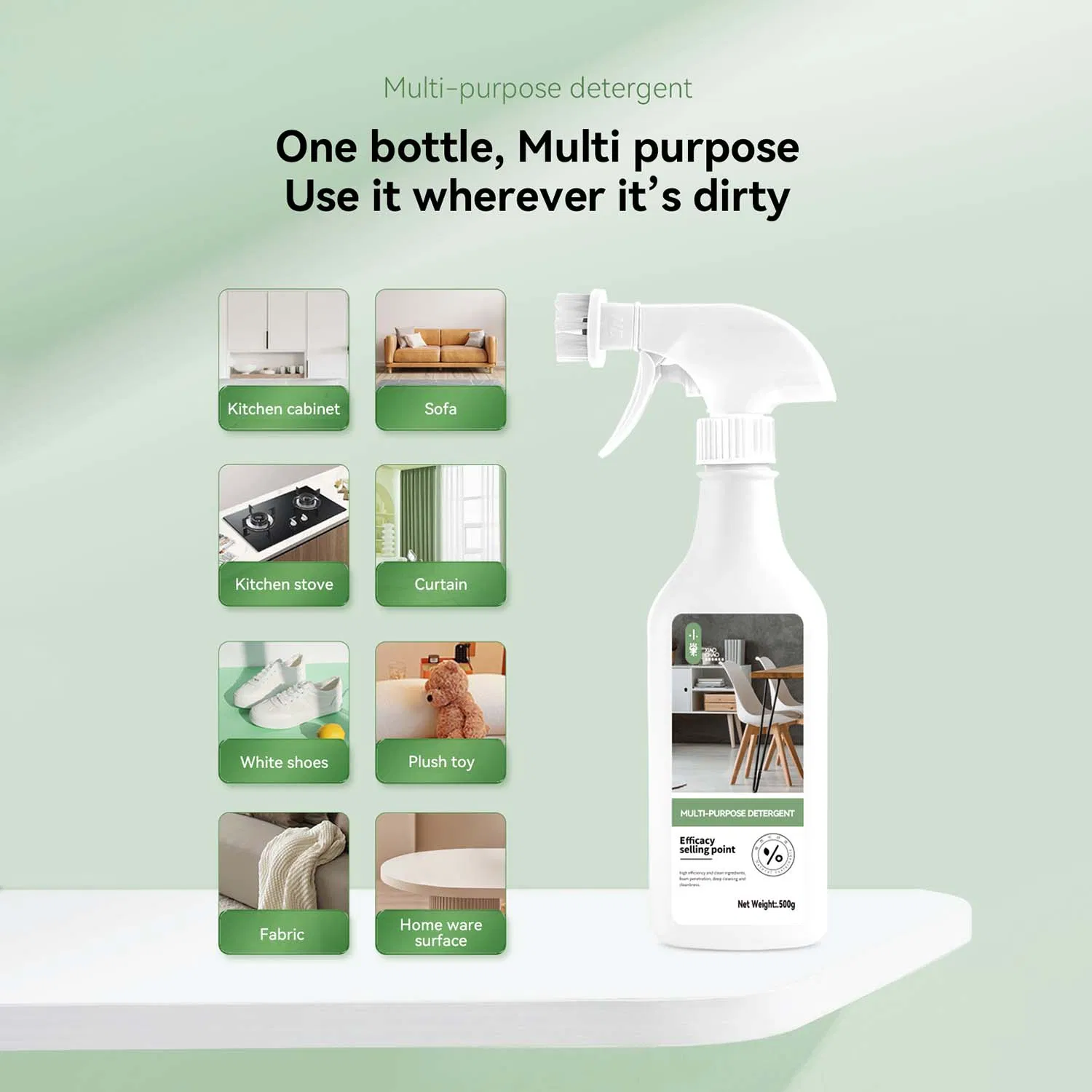 High-Efficiency Kitchen and Bathroom Foam Cleaner for Multipurpose Home Cleaning