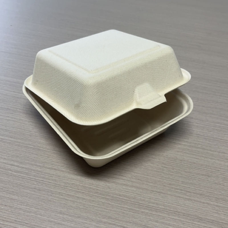 High Quality Disposable Sugarcane Bagasse Tableware with Lid Clamshell Food Container
