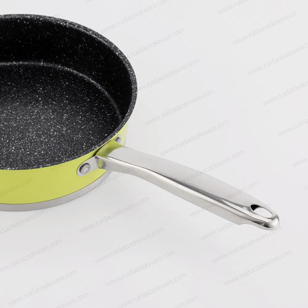 Hot Sale 12PCS Induction Bottom Green Body Cookware Set