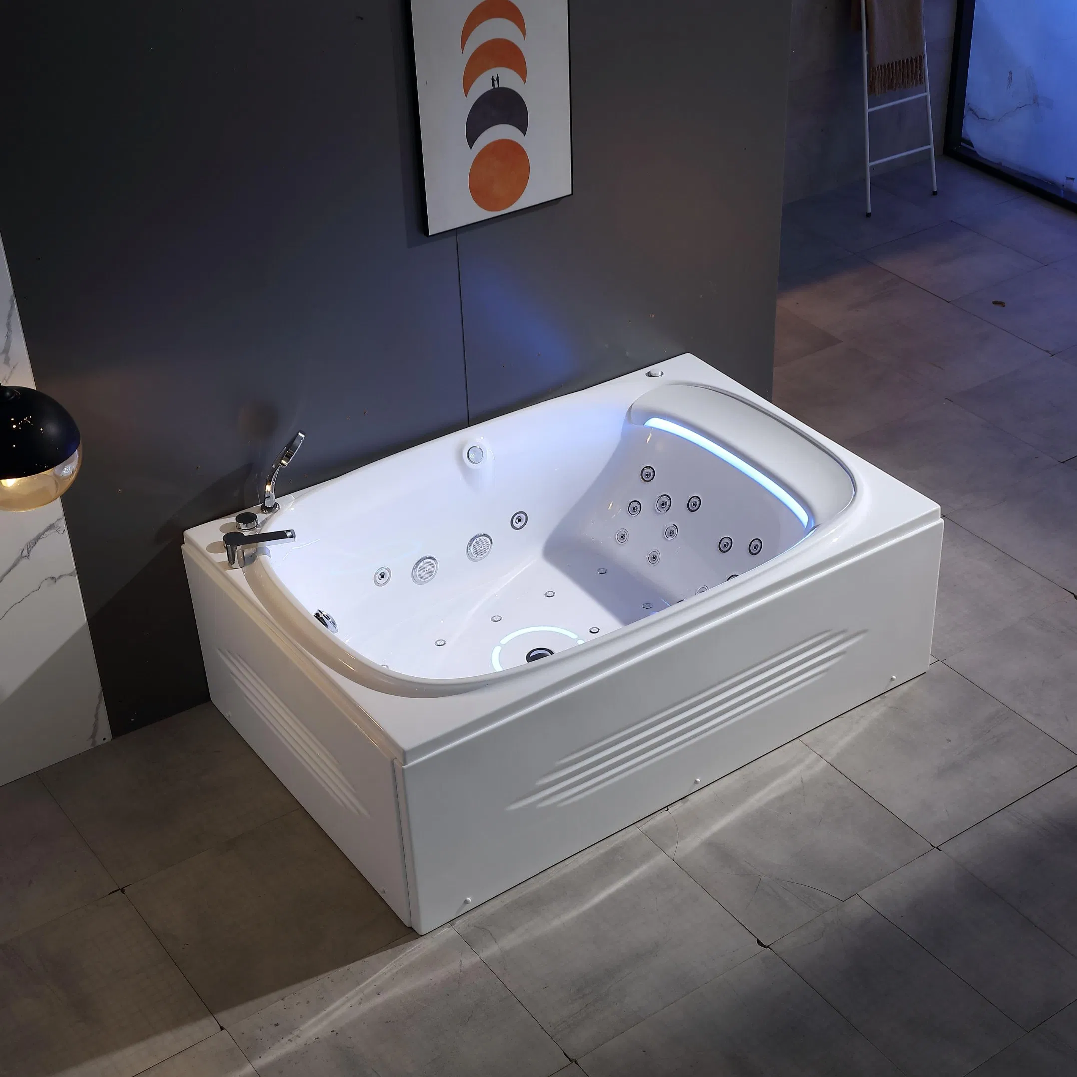 New Design Stylish Customized Acrylic Adult SPA Hot Tub with Bubble&Faucet