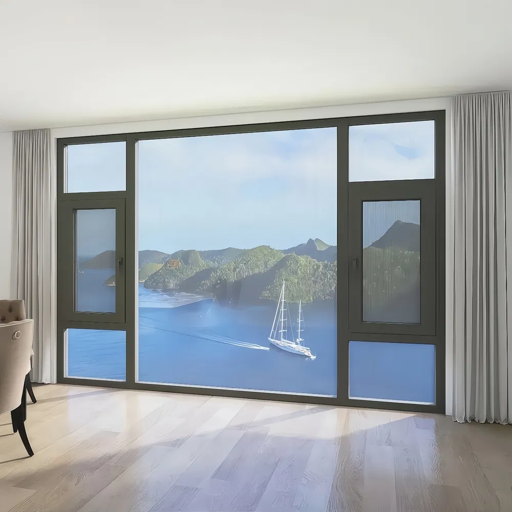 Double Glass Steel Smoke Seal Fire Rated Windows for Power Plants