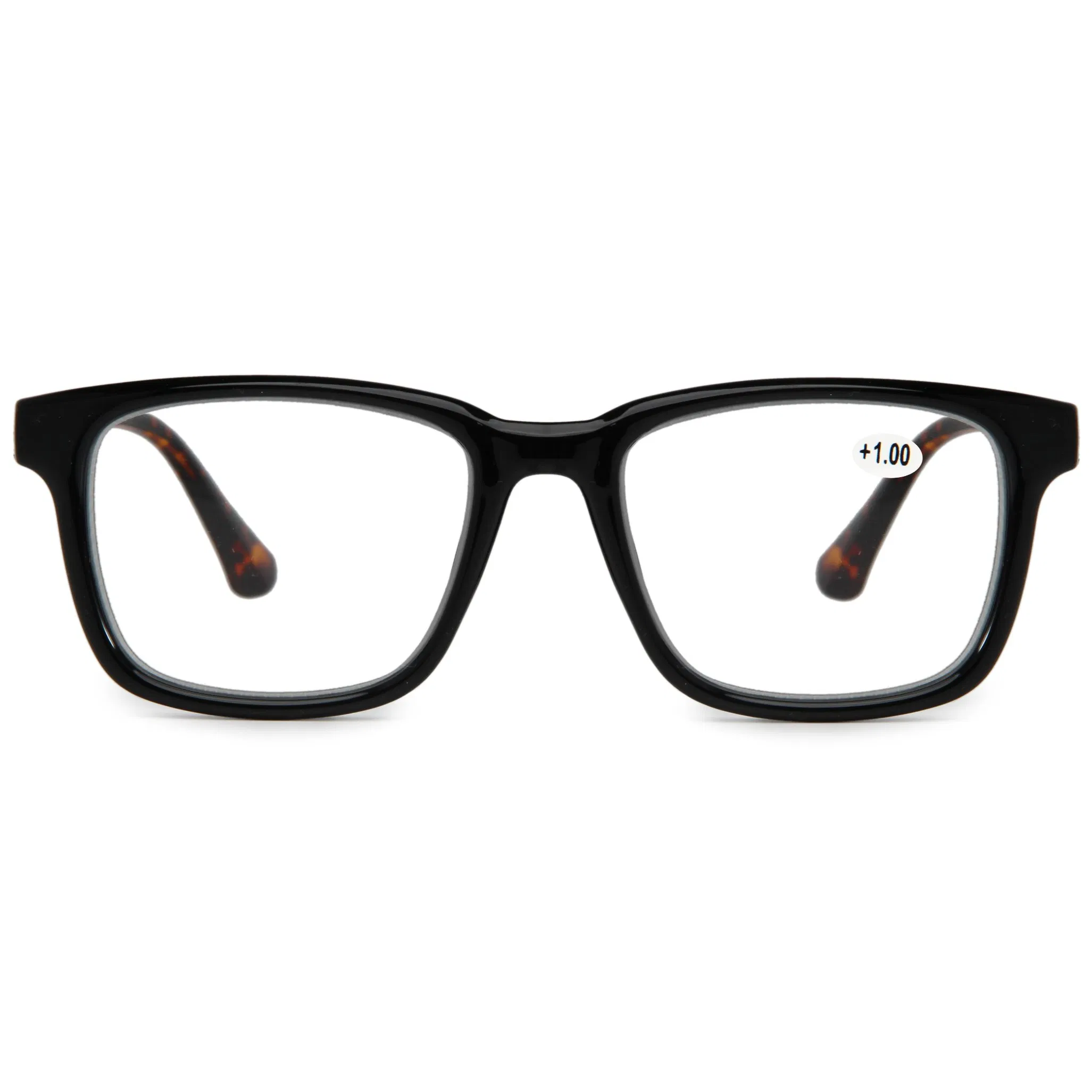 Custom Square Special Transparent Temple Eyewear Glasses Fashion Flexible Hinge PC Competitive Reading Glasses