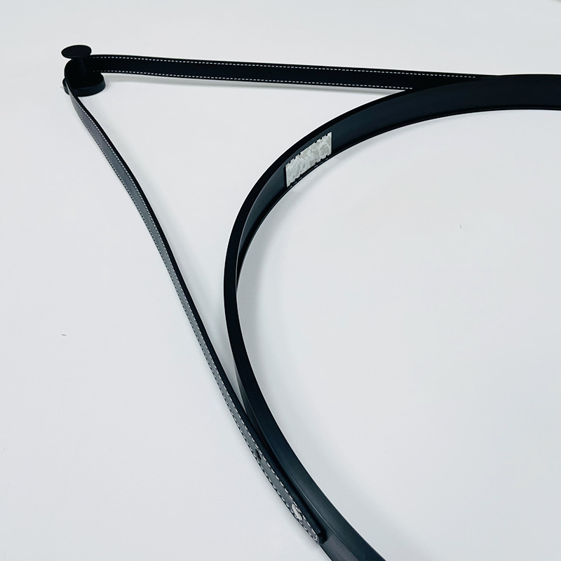 Hot Sales Simple Design Round Shape 60cm/70cm/80cm/90cm Aluminum Material Black Color Mirror Frame with Hanging Belt