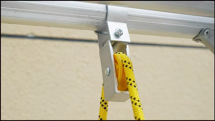 Top Seller 2*12 Steps High Quality Aluminum Pulley Operation Extension Ladder for industrial 250kg