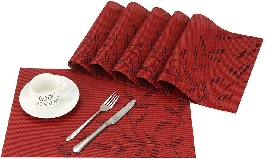 Wholesale Wipe-Clean Vinyl Table Mats PVC Place Mats for Home Restaurant Kitchen Dinner