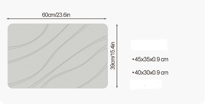 Custom Design Diatomaceous Earth Shower Mat Non Slip Instantly Removes Water Drying Fast Earth Bath Mat Easy to Clean