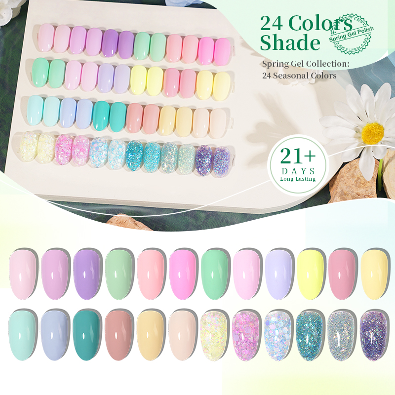 R S Nail Art Supplies OEM/ODM Long Lasting Wholesale UV Lamp Vegan Spring Colorful Gel Polish Varnish