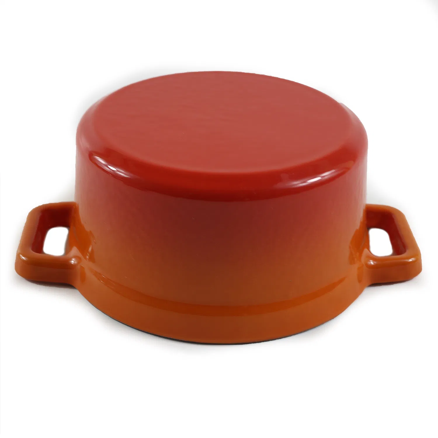 Чугунная эмалированная кастрюля круглая 0.7л