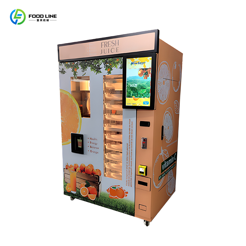 Customized Automatic Natural Cold Pressed Watermelon Juice Drink Making Machine Fresh Orange Juice Vending Machine with Multiple Payment Methods