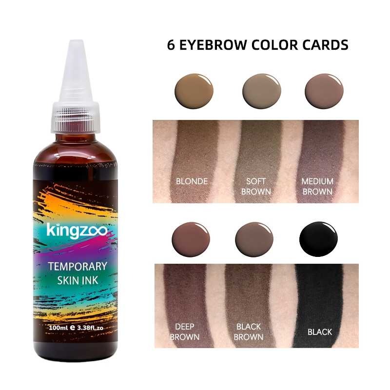 Professional Airbrush Brow Tint Kit Waterproof Long-Lasting Hybrid Eyebrow Dye Spray in Medium Brown