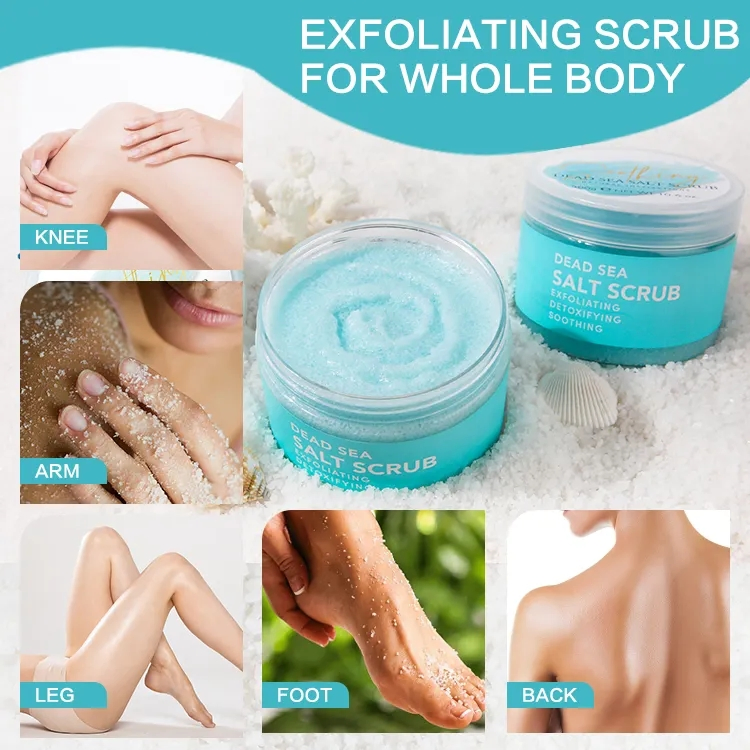 Customized Whitening Exfoliating Butter Dead Sea Salt Bath Body Scrub Cream