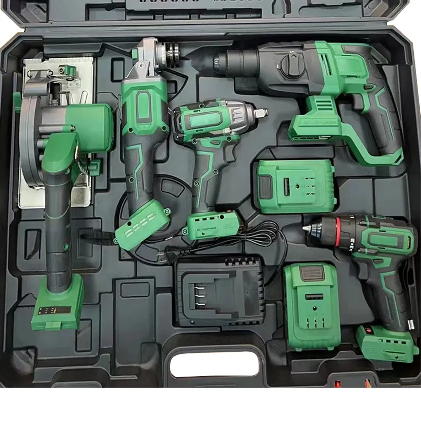 Factory Brushless Power Drill Set with Hard Case Storage