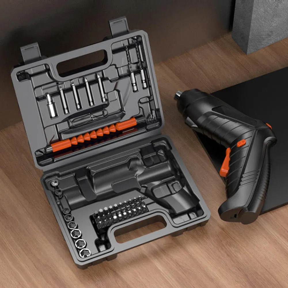 Electric Cordless Screwdriver Set Power-Screw-Guns Rechargeable Cordless Power-Tool with Carrying Case and Bits