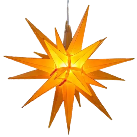 Porch Lantern Holiday Decor for Indoor Outdoor Christmas Tree Balcony Courtyard 12 Inch LED 3D White Moravian Star