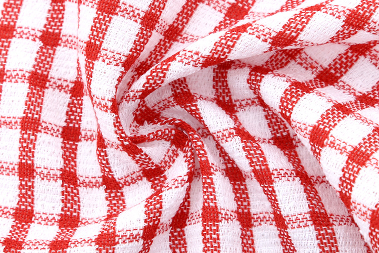 Multi-Functional Thickened Dry and Wet Two-in-One Checkered Kitchen Cleaning Tea Towel