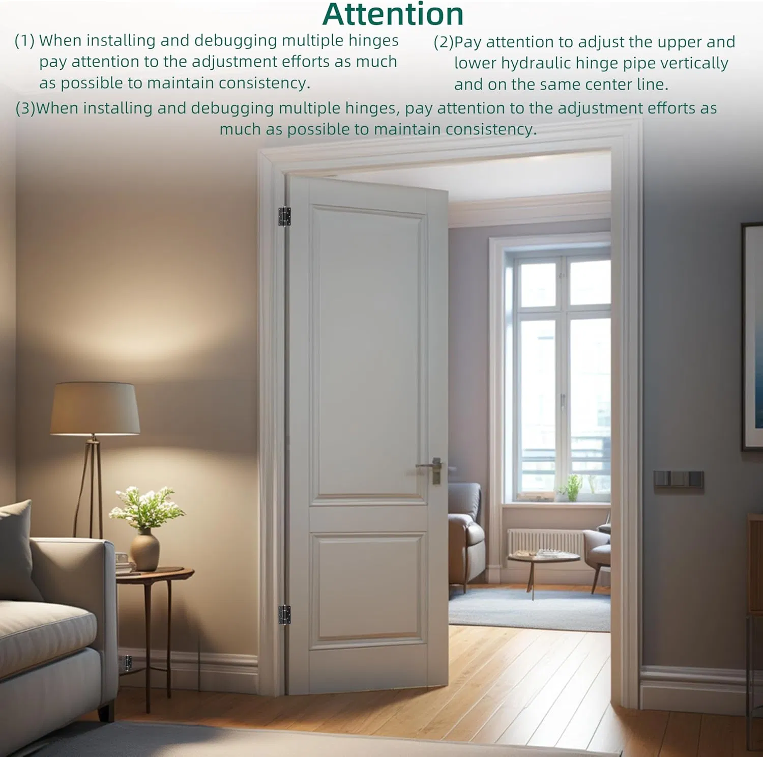 Flat-Opening Hydraulic Door Hinge with Buffer & Anti-Pinch Function