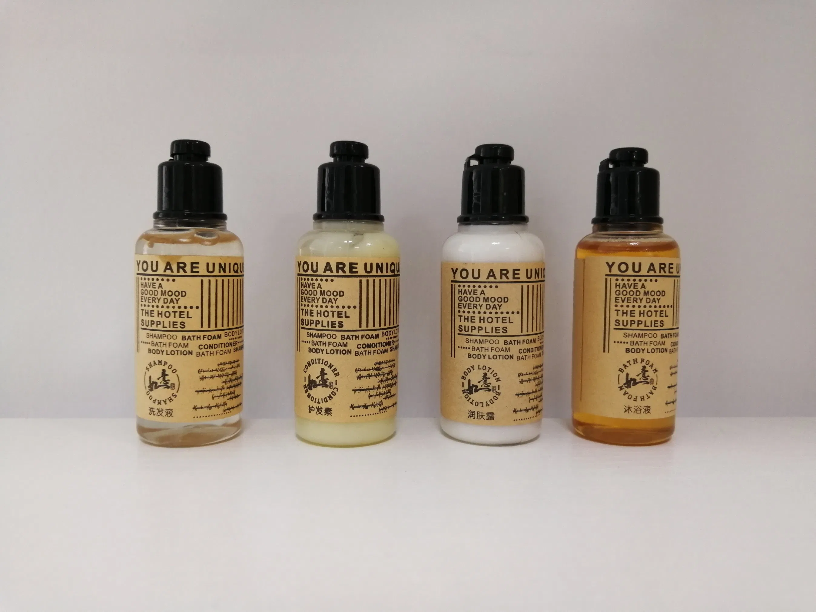 OEM Hotel Amenities Shower Gel in Customized Bottles