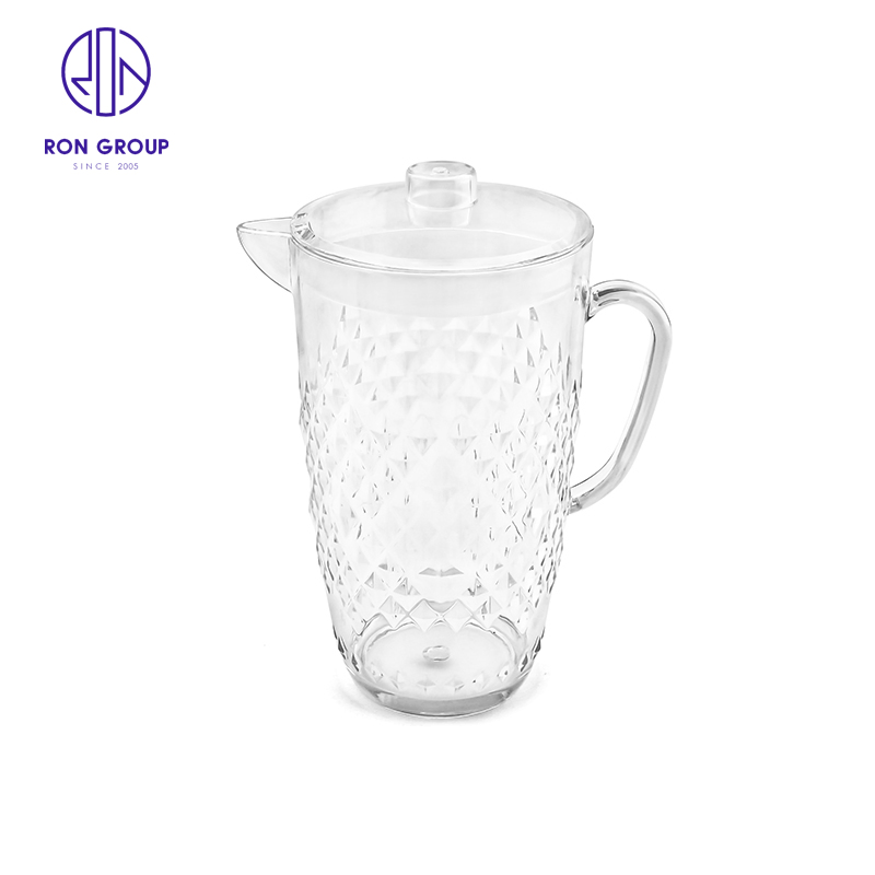 High Quality PC Plastic Water Juice Tea Bottle Crystal Kettle Drinkware for Hotel Restaurant Wedding Party