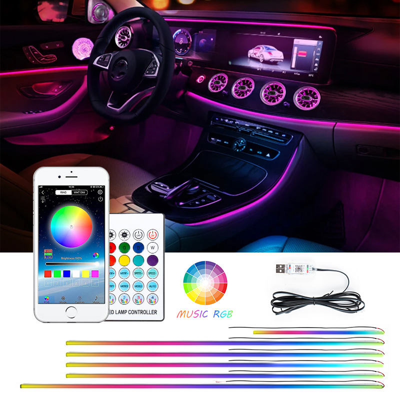 Светодиодная лента BKR для авто, USB, атмосферная подсветка