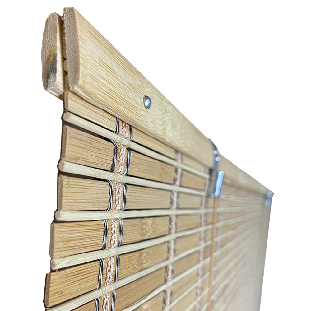 Light Brown and Dark Brown Bamboo Blind for Outdoor Use