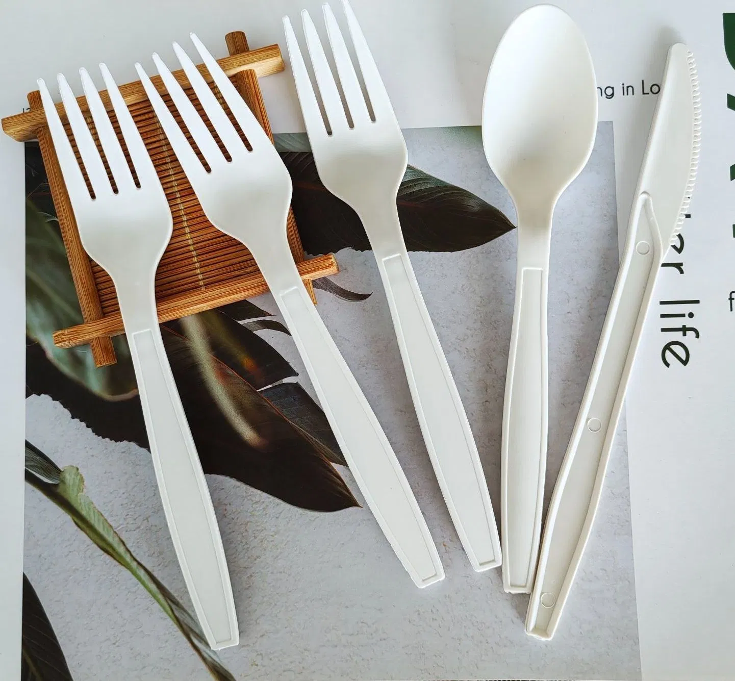 Low Price with Handle Hot Sale Eco Friendly Cutlery Packs Fork Spoon Knife Biodegradable