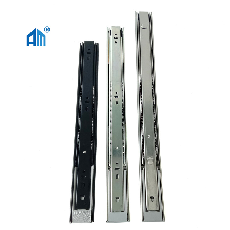 Popular Drawer Slide with Telescopic Channel Three Fold Full Extension Three Ball Bearing Drawer Slide