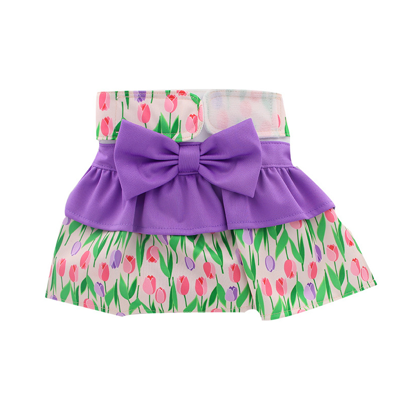 Urine Pads, Menstrual Pants, and Sanitary Pants for Female Dogs During Their Menstrual Period Bow-Shaped Dog Menstrual Pants,